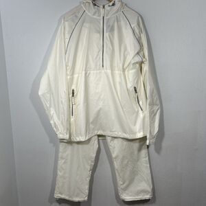 Vintage Footlocker Track Jacket Mens‎ Extra Large White Rain Windbreaker 90s Set
